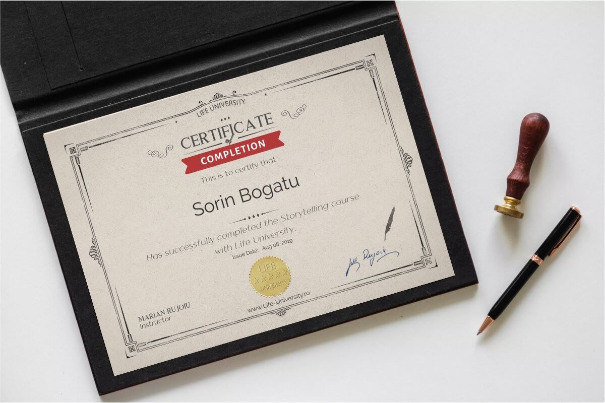 certificare curs storytelling