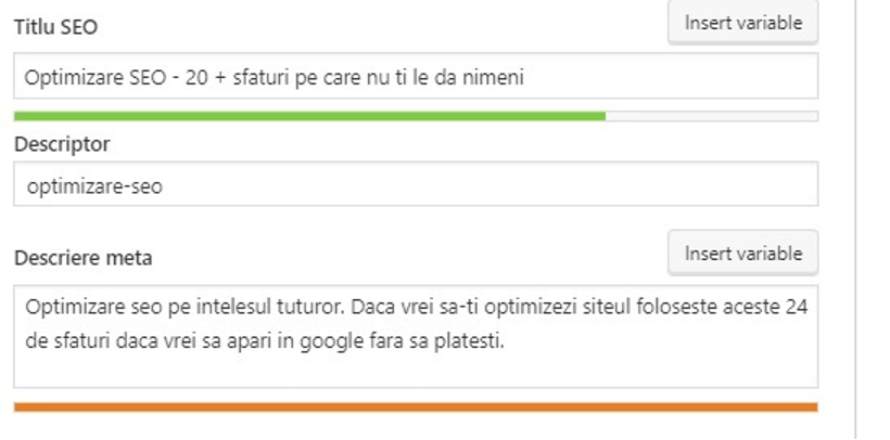 titlu optimizat pentru SEO