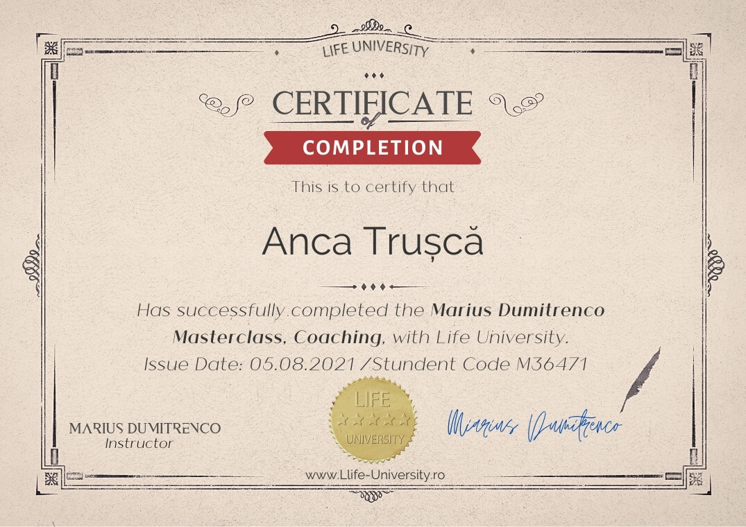 Certificare Curs Coaching