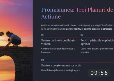 Lecție din curs parenting despre bullying și intervenția părintelui.