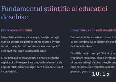 Discuții despre corp, limite și consimțământ în parenting conștient.